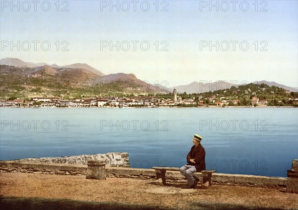 Isola Pallanza, Lago Maggiore, Italy, Lake Maggiore, Italy, Historical, digitally restored