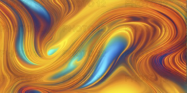 Abstract holographic background with swirling iridescent vibrant colors, AI generated