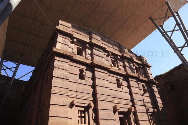 Lalibela, eastern group of rock-hewn churches, Bet Emmanuel, Emmanuel Church, Ethiopia, Africa