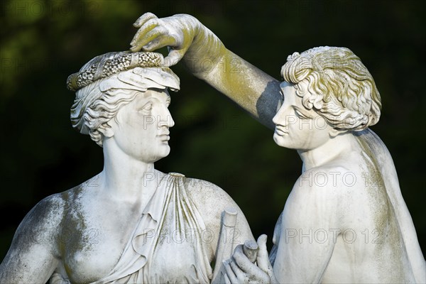 Sculpture of the charming nymphs, Natural History Museum Stuttgart, Rosenstein Castle, Rosenstein