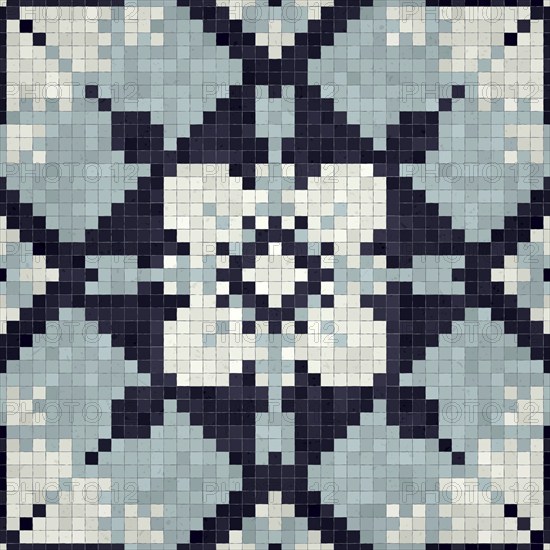 Mosaic tiles background, seamless vector pattern