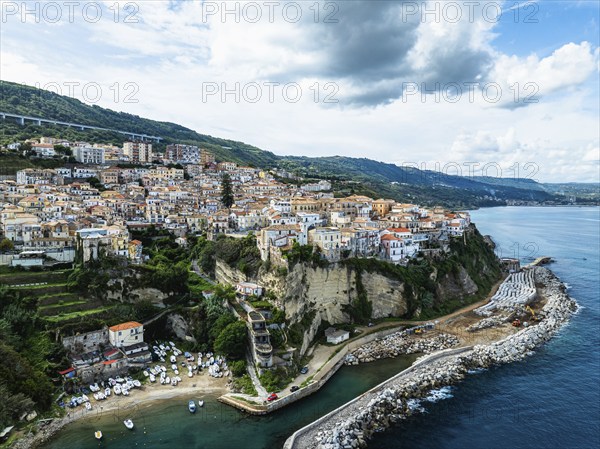 Pizzo from a drone, Calabria, Italy, Europe