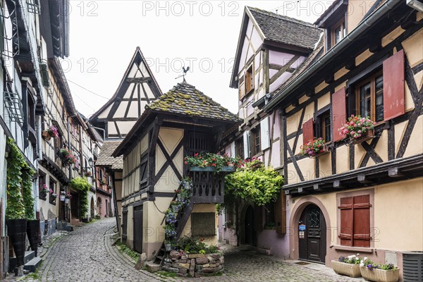 Medieval village and colourful half-timbered houses, Eguisheim, Plus beaux villages de France,