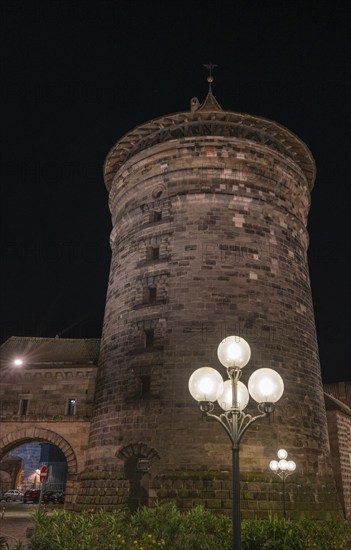 Medieval tower, the Spittlertor Nuremberg, Middle Franconia, Bavaria, Germany, Europe
