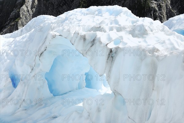 Ice cave, Fox Glacier, Westland National Park, South West New Zealand World Heritage Site, Southern
