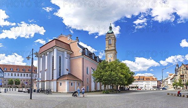 St George's Church on the market square in Eisenach, Thuringia, Germany, Europe