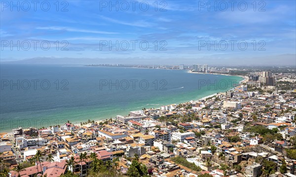 Scenic Mirador Cerro La Cruz Lookout with panoramic views of Puerto Vallarta and famous shoreline