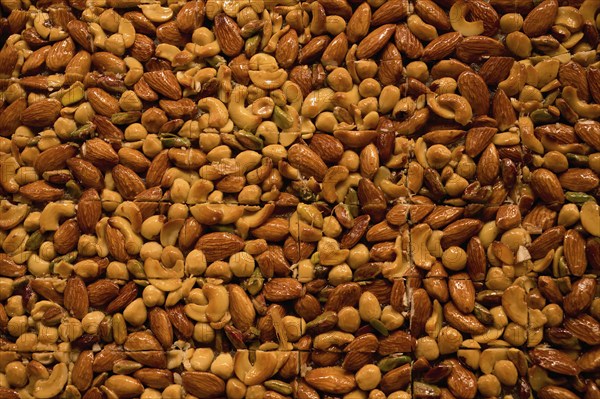 Egyptian bazar with close up of nuts Istanbul, Turkey, Asia