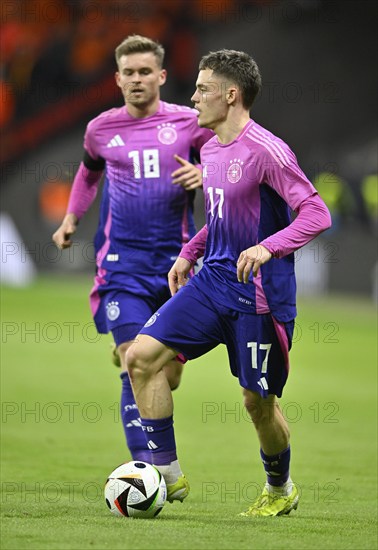 Florian Wirtz GER action on the ball, Maximilian Mittelstädt GER, international match Germany GER