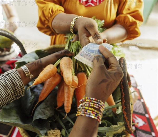Sale of vegetables in Beo-Noree, 04.03.2024.photographed on behalf of the Federal Ministry for