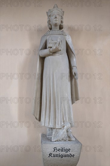Sculpture of Empress Kunigunde in St Kunigund's Church, Schnaittach, Middle Franconia, Bavaria,
