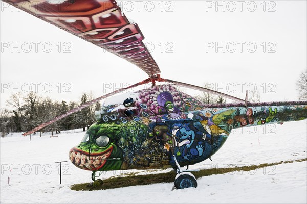 Buchheim Museum of Fantasy with snow in winter, Bernried, Lake Starnberg, Fünfseenland,
