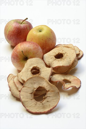 Apples and apple rings, dried fruit