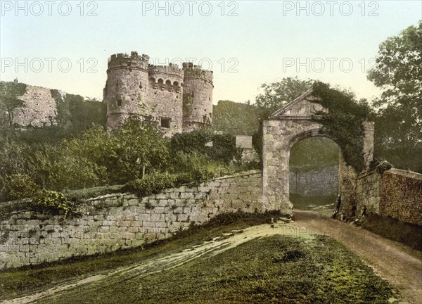 Carisbrocke, Carisbrooke, das Schloss, Isle of Wight, England / the castle, England, Historic,