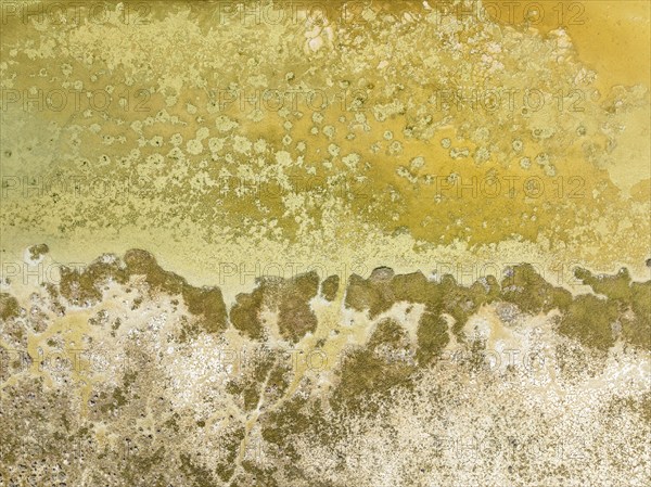 Detail of salt marshes near Sanlúcar de Barrameda. Aerial view. Drone shot. Cádiz province,