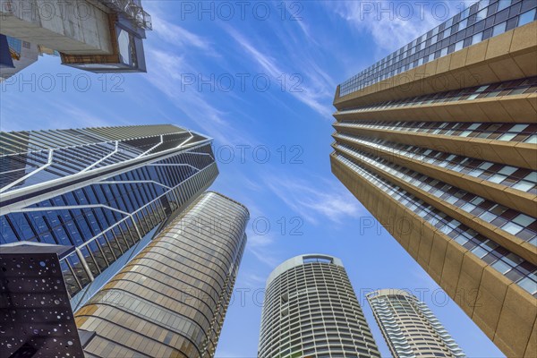 Australia scenic Sydney downtown skyline panorama and financial business center near Opera House