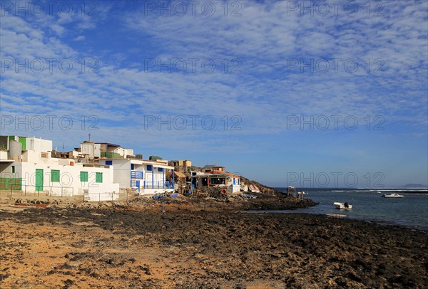 Small fishing village of Majanicho on the north coast, Fuerteventura, Canary Islands, Spain, Europe