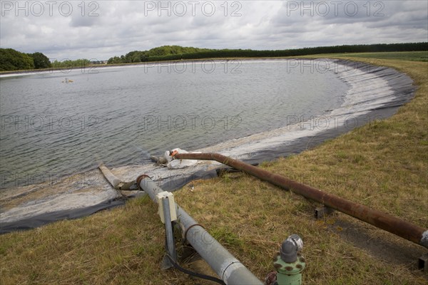 Irrigation reservoir lake Sutton, Suffolk, England, United Kingdom, Europe
