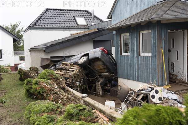 Flood in North Rhine-Westphalia, the village of Iversheim on the Erft was almost completely flooded