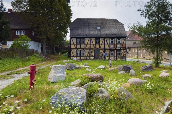 Mining products in Halsbrücke, Halsbrücke, Saxony, Germany, Europe