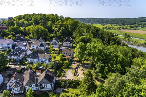 Hattingen-Blankenstein, view of the Ruhr Valley, North Rhine-Westphalia, Germany, Europe