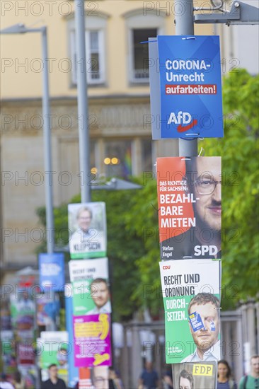 The hot phase of the state election campaign in Saxony can be seen in the amount of different