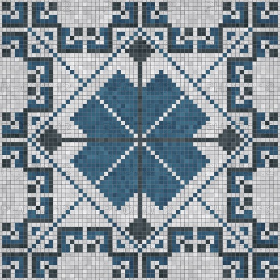 Mosaic tiles background, seamless vector pattern