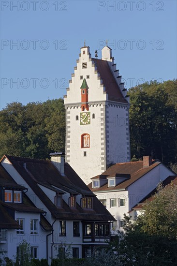 Wurzacher Tor, medieval tower, Bad Waldsee, Upper Swabia, Baden-Württemberg, Germany, Europe