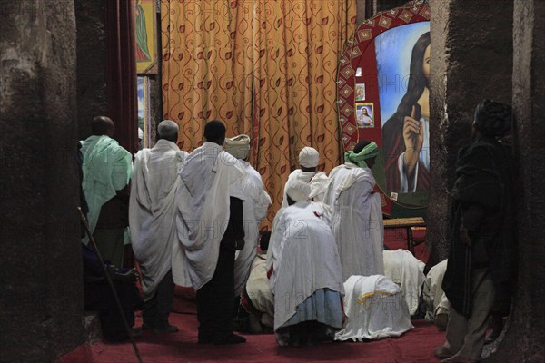 Rock churches of Lalibela, the World Heritage Church, Pray Medhane Alem, House of the World