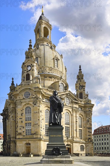 Baroque Protestant Lutheran Church of Our Lady, Dresden, Saxony, Germany, Europe