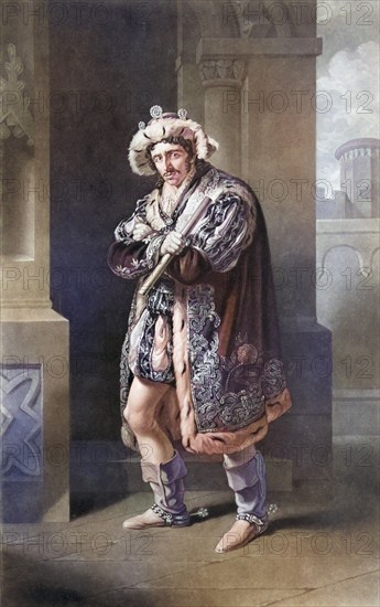 Edmund Kean 1787 to 1833 English actor in Richard the Third Act IV Scene 4 by William Shakespeare