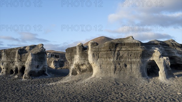 Stratified City, Ciudad estraticicada, Antigua Rofera de Teseguite, Lanzarote, Canary Islands,