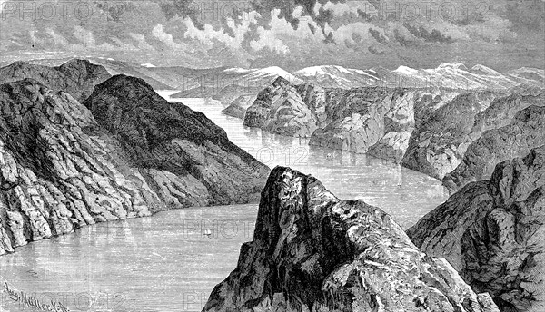 Lysefjord, a fjord in Ryfylke east of Stavanger in the province of Rogaland in the south of Norway,