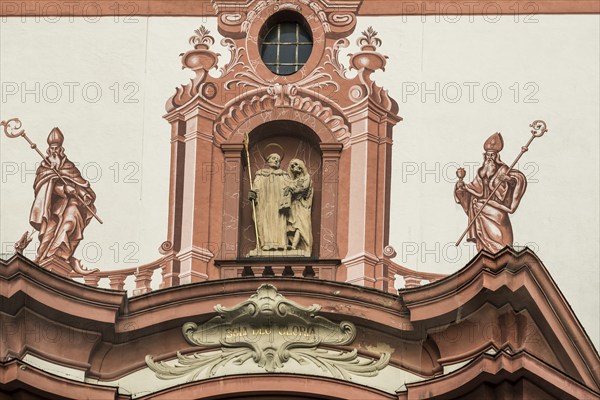 Baroque church, Fridolinsmünster, Church of St Fridolin, Bad Säckingen, High Rhine, Rhine, Black