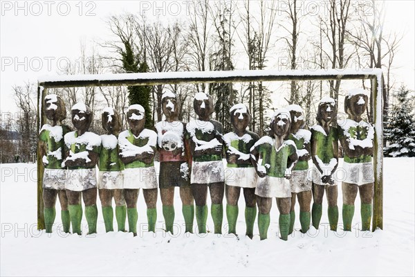 Buchheim Museum of the Imagination, artwork Football team B56 Chemie Leipzig by Günter Schumann,