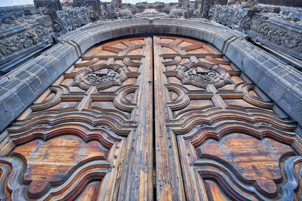 Scenic old churches in Zocalo, Mexico City