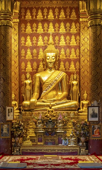 Buddha image at Wat Sensoukharam, Luang Prabang, Laos, Asia