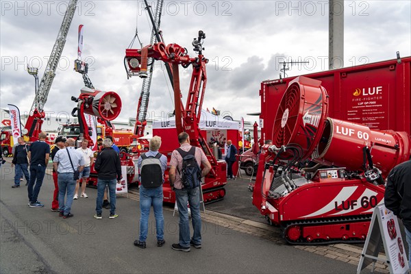 Turbo extinguishers, vehicles, equipment, outdoor area at the Interschutz 2022 trade fair in