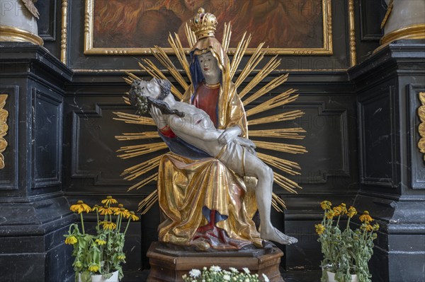 Sculpture of Pieà, 15th century, in the side altar is from 1685, St Vitus Church, 16th century,