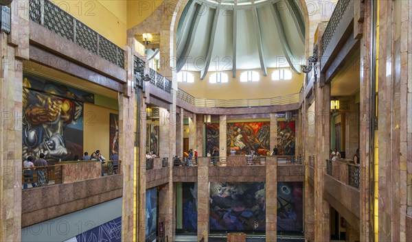 Art Nouveau architecture interior of Palacio de Bellas Artes, Palace of Fine Arts, Mexico City,