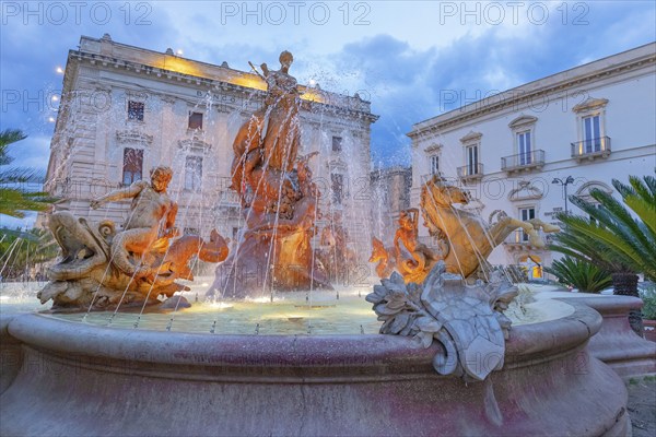 Diana fountain, Ortygia, Syracuse, Sicily, Italy, Europe