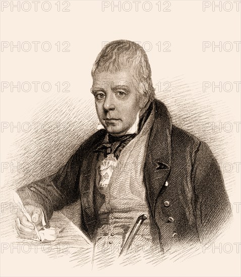 Sir Walter Scott, 1. Baronet, 1771-1832, schottischer Historienschriftsteller, Dramatiker und