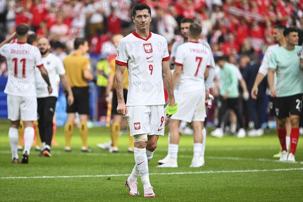 BERLIN, GERMANY - JUNE 21, 2024: Euro 2024 Groupe D match Poland vs Austria 1:3. Robert Lewandowski
