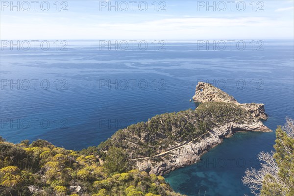 View of the Punta de Sa Foradada, north coast, Majorca, Balearic Islands, Spain, Europe