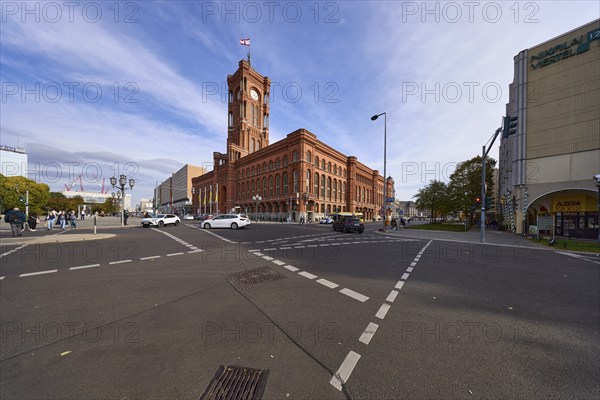 Rotes Rathaus, intersection of Rathausstraße and Spandauer Straße, Berlin, capital city,