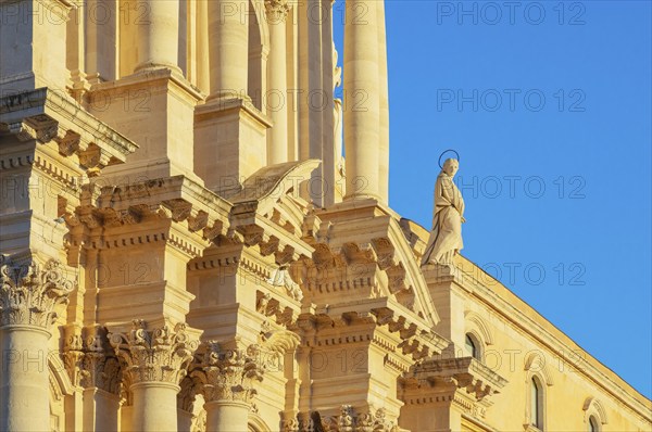 Syracuse Duomo facade, Ortygia, Syracuse, Sicily, Italy, Europe