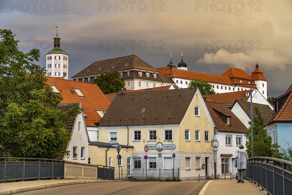 Old Town of Günzburg with Lower Tor Tor and Margrave's Castle, Günzburg, Bavaria, Germany, Europe