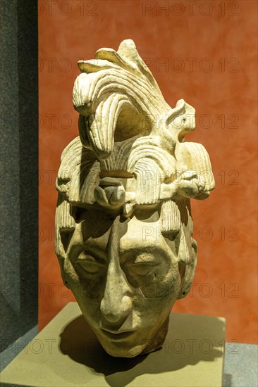 Funerary items at royal tomb of Mayan king Pakal the Great, Palenque, National Museum of
