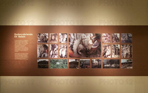Ek Balam archaeology exhibition inside Palacio Canton palace anthropology museum, Merida, Yucatan