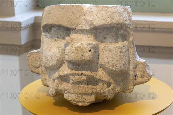 'Idolos' exhibition anthropomorphic figure, Palacio Canton palace anthropology museum, Merida,